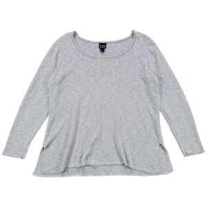 Eileen Fisher Top Women XL Oatmeal Beige Linen Cotton Open Knit Pullover Neutral